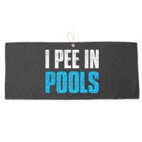 Funny Swimming Pool Swimmer I Pee in Pools Large Microfiber Waffle Golf Towel