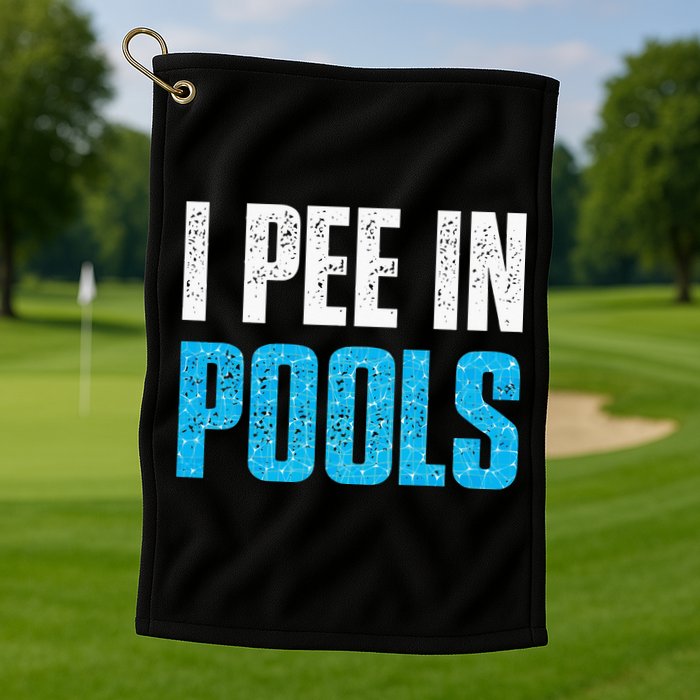 Funny Swimming Pool Swimmer I Pee in Pools Golf Towel