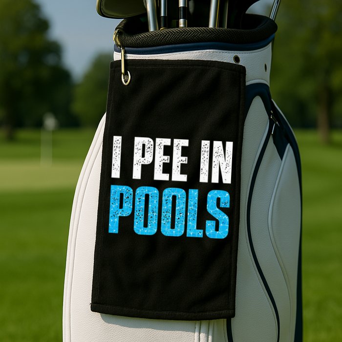 Funny Swimming Pool Swimmer I Pee in Pools Golf Towel