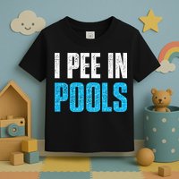 Funny Swimming Pool Swimmer I Pee in Pools Toddler T-Shirt