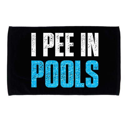 Funny Swimming Pool Swimmer I Pee in Pools Microfiber Hand Towel