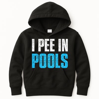 Funny Swimming Pool Swimmer I Pee in Pools Kids Hoodie