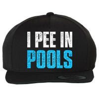 Funny Swimming Pool Swimmer I Pee in Pools Wool Snapback Cap