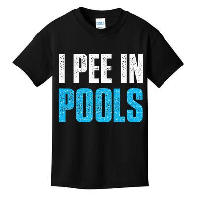 Funny Swimming Pool Swimmer I Pee in Pools Kids T-Shirt
