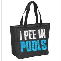 Funny Swimming Pool Swimmer I Pee in Pools Zip Tote Bag