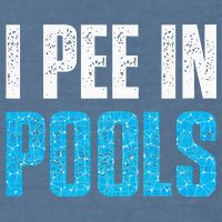 Funny Swimming Pool Swimmer I Pee in Pools Garment-Dyed Sweatshirt