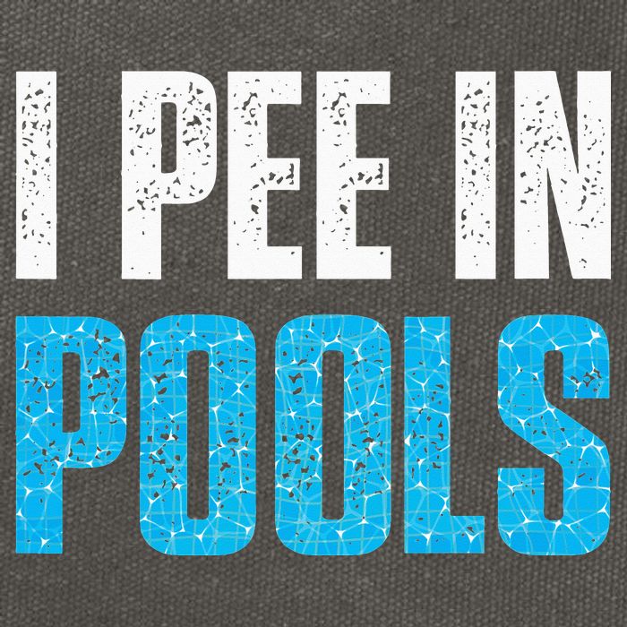 Funny Swimming Pool Swimmer I Pee in Pools Cotton Canvas Backpack