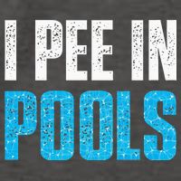 Funny Swimming Pool Swimmer I Pee in Pools Vector Backpack