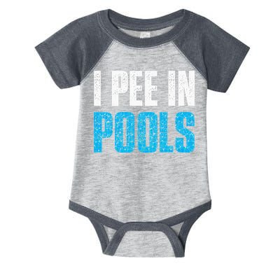 Funny Swimming Pool Swimmer I Pee in Pools Infant Baby Jersey Bodysuit