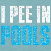 Funny Swimming Pool Swimmer I Pee in Pools Sueded Cloud Jersey T-Shirt