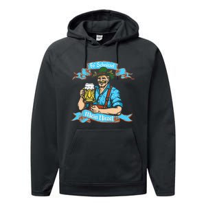 Fo Snitzel Prost German Oktoberfest Performance Fleece Hoodie