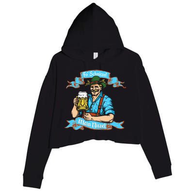 Fo Snitzel Prost German Oktoberfest Crop Fleece Hoodie