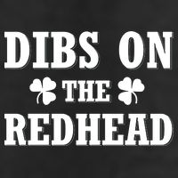Funny St. PatrickS Day Dibs On The Redhead 7 Panel Mesh Trucker Snapback Hat