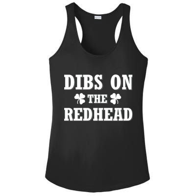 Funny St. PatrickS Day Dibs On The Redhead Ladies PosiCharge Competitor Racerback Tank