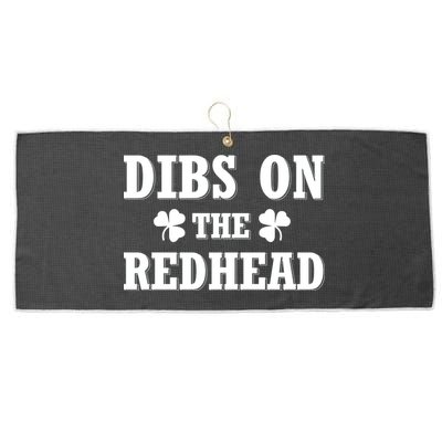 Funny St. PatrickS Day Dibs On The Redhead Large Microfiber Waffle Golf Towel