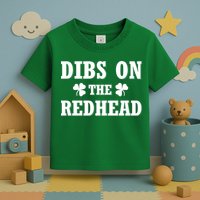 Funny St. PatrickS Day Dibs On The Redhead Toddler T-Shirt