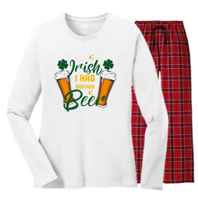 Funny Saint Patricks Day Women's Long Sleeve Flannel Pajama Set 