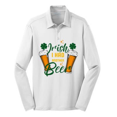 Funny Saint Patricks Day Silk Touch Performance Long Sleeve Polo