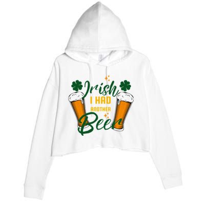 Funny Saint Patricks Day Crop Fleece Hoodie