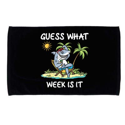 Funny Shark Party Beach Guess What Week Is It Lover Shark Microfiber Hand Towel