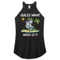 Funny Shark Party Beach Guess What Week Is It Lover Shark Women's Perfect Tri Rocker Tank