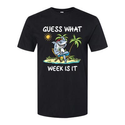 Funny Shark Party Beach Guess What Week Is It Lover Shark Softstyle CVC T-Shirt