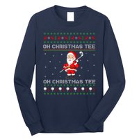 Funny Santa Playing Golf Sports Christmas Long Sleeve Shirt