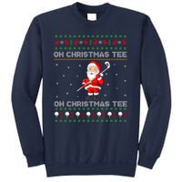 Funny Santa Playing Golf Sports Christmas Sweatshirt