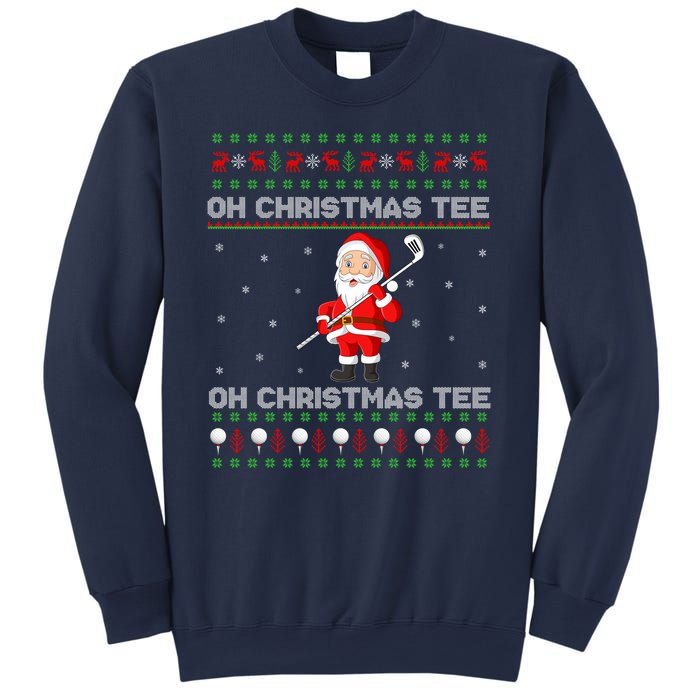 Funny Santa Playing Golf Sports Christmas Sweatshirt