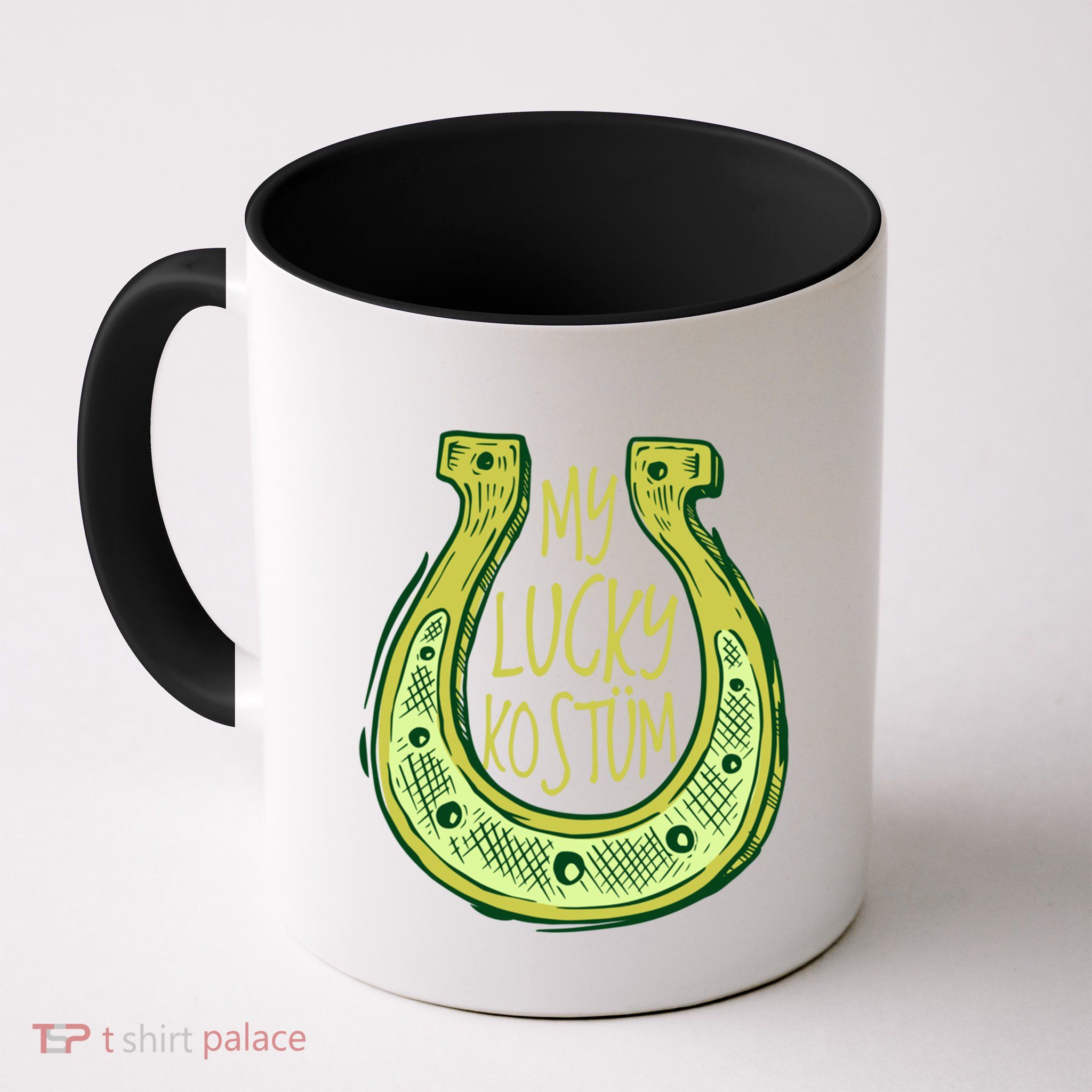 Funny Saint Patrick Day Costume Gift Horseshoe Lucky Design Cute Gift Mug
