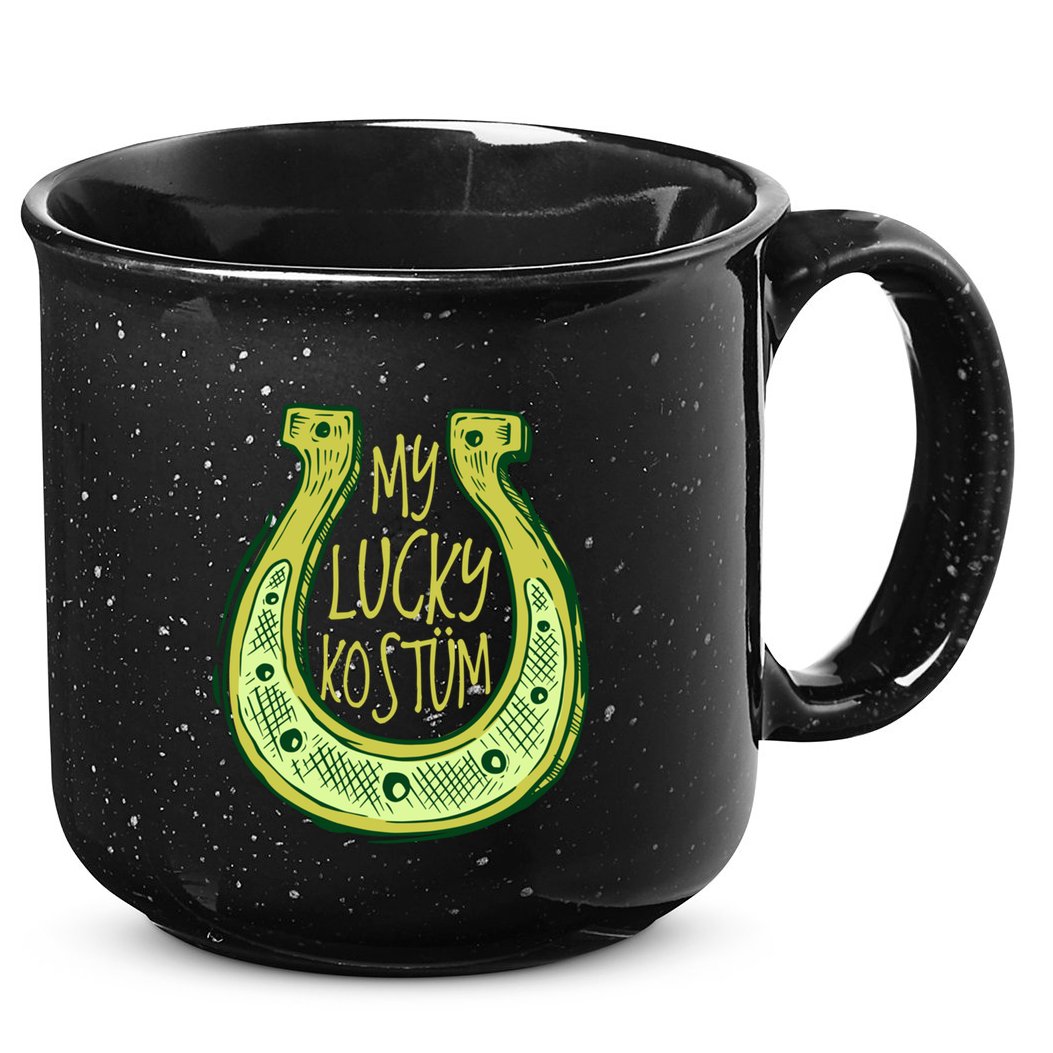 Funny Saint Patrick Day Costume Gift Horseshoe Lucky Design Cute Gift 15oz Campfire Ceramic Mug