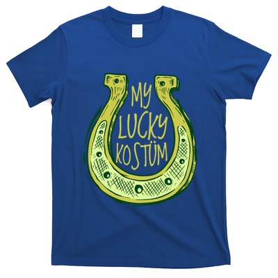Funny Saint Patrick Day Costume Gift Horseshoe Lucky Design Cute Gift T-Shirt