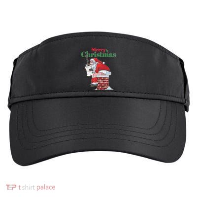 Funny Santa Pooping Down Chimney Xmas Christmas Gifts  Adult Drive Performance Visor