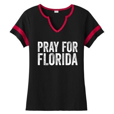 Florida Strong Pray For Florida Hurricane Milton Florida Tropical Storm Ladies Halftime Notch Neck Tee