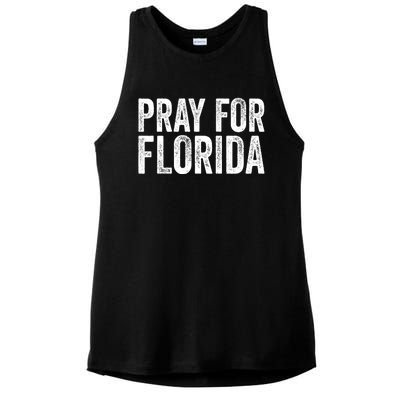 Florida Strong Pray For Florida Hurricane Milton Florida Tropical Storm Ladies PosiCharge Tri-Blend Wicking Tank