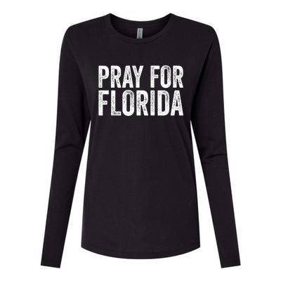 Florida Strong Pray For Florida Hurricane Milton Florida Tropical Storm Womens Cotton Relaxed Long Sleeve T-Shirt