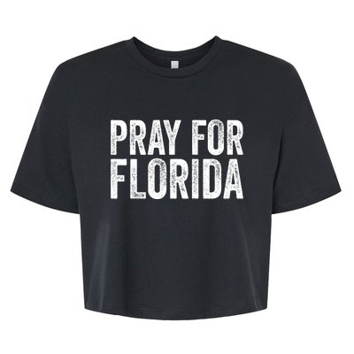 Florida Strong Pray For Florida Hurricane Milton Florida Tropical Storm Bella+Canvas Jersey Crop Tee