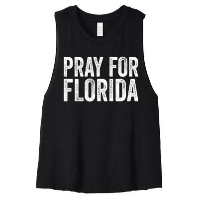 Florida Strong Pray For Florida Hurricane Milton Florida Tropical Storm Women's Racerback Cropped Tank