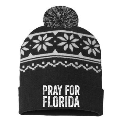 Florida Strong Pray For Florida Hurricane Milton Florida Tropical Storm USA-Made Snowflake Beanie