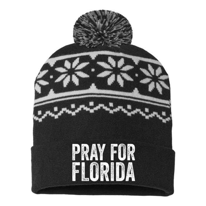 Florida Strong Pray For Florida Hurricane Milton Florida Tropical Storm USA-Made Snowflake Beanie