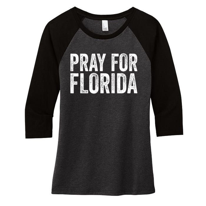 Florida Strong Pray For Florida Hurricane Milton Florida Tropical Storm Women's Tri-Blend 3/4-Sleeve Raglan Shirt