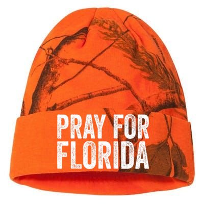 Florida Strong Pray For Florida Hurricane Milton Florida Tropical Storm Kati Licensed 12" Camo Beanie