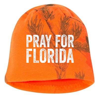 Florida Strong Pray For Florida Hurricane Milton Florida Tropical Storm Kati - Camo Knit Beanie