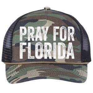 Florida Strong Pray For Florida Hurricane Milton Florida Tropical Storm Retro Rope Trucker Hat Cap