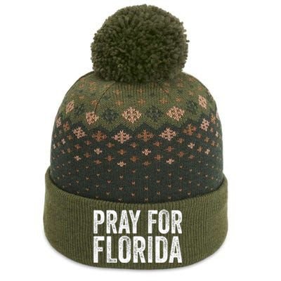 Florida Strong Pray For Florida Hurricane Milton Florida Tropical Storm The Baniff Cuffed Pom Beanie