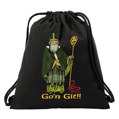 Funny St Patricks Day Funny Go'n git st patrick Drawstring Bag