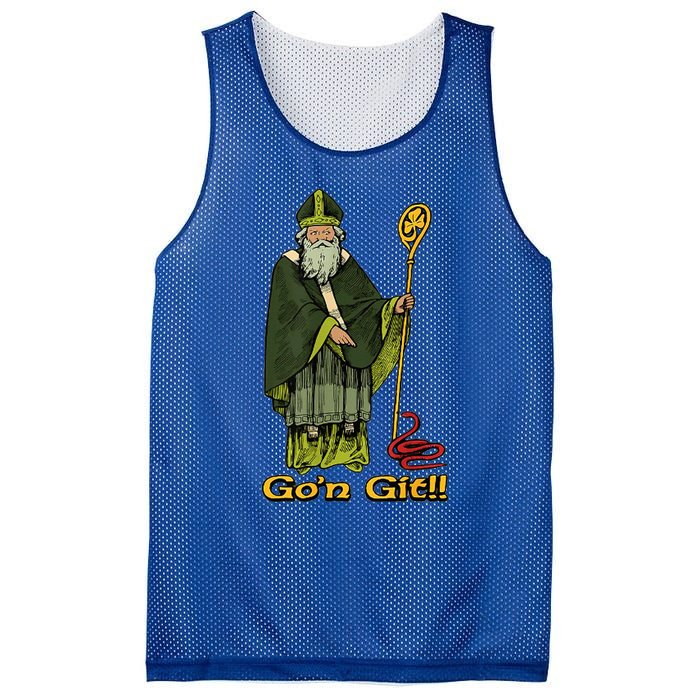 Funny St Patricks Day Funny Go'n git st patrick Mesh Reversible Basketball Jersey Tank