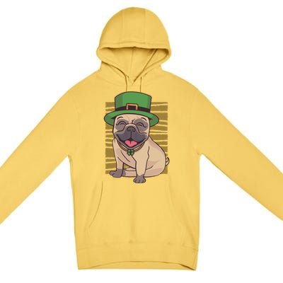 Funny St Patricks Day Pug Dog Lover Gift Premium Pullover Hoodie