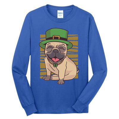 Funny St Patricks Day Pug Dog Lover Gift Tall Long Sleeve T-Shirt