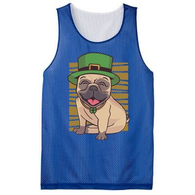 Funny St Patricks Day Pug Dog Lover Gift Mesh Reversible Basketball Jersey Tank